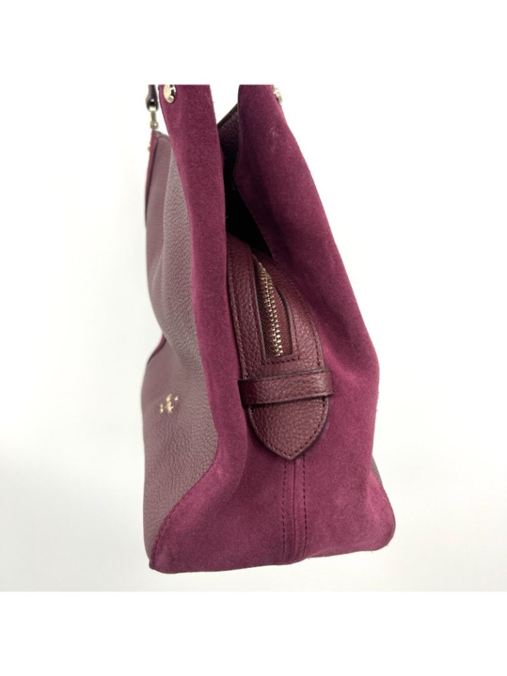 Kate Spade New York Leila Medium Pebbled Leather Burgundy Shoulder Bag - Picture 4 of 10